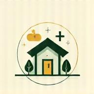 Stylized icon representing property management or care