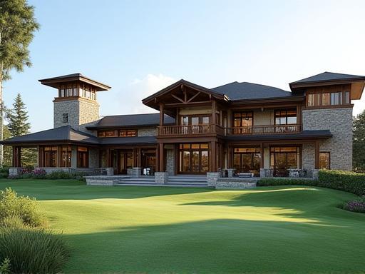 Image of a golf club house