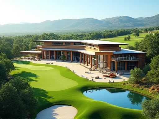 Rendered image of a new golf course development plan
