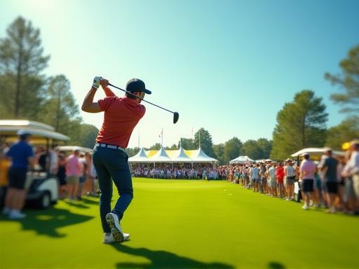 Image of a golf tournament in progress